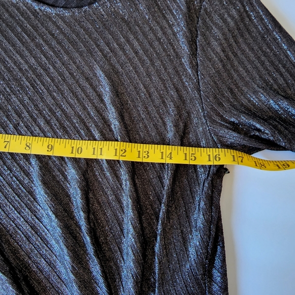 Vince Camuto black metallic sweater size L New - Picture 7 of 9